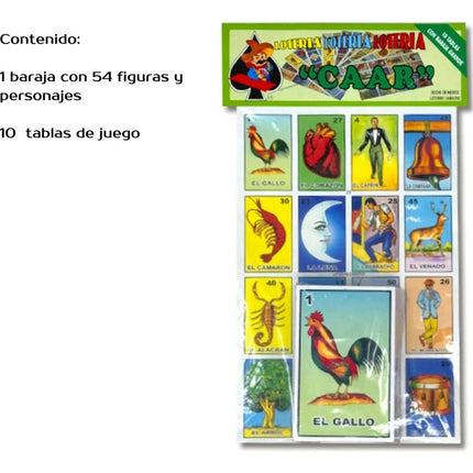 Lotería Mexicana – Juego de Bingo Tradicional, caja con 60 loterias con Baraja y Tableros, Ideal para Toda la Familia