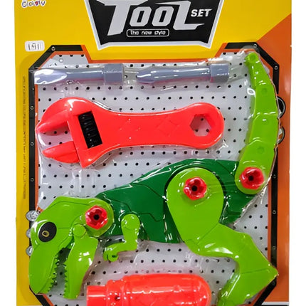 Dinosaurio Armable con Herramientas y Accesorios | Juguete Educativo para Niños | Figura Desarmable de Construcción 28.5 x 21.5 cm