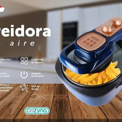 Freidora Electrica De Aire 5lt Compacta 1100w 127v Azul
