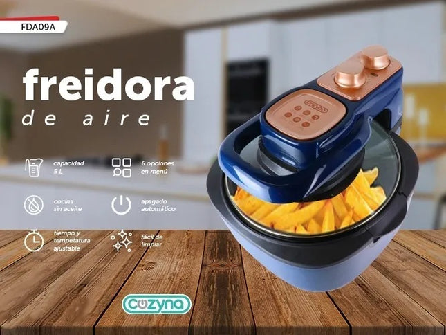 Freidora Electrica De Aire 5lt Compacta 1100w 127v Azul