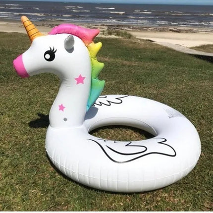 Salvavidas Inflable Unicornio 90 cm – Flotador Infantil para Playa, Alberca y Verano, Diseño Divertido