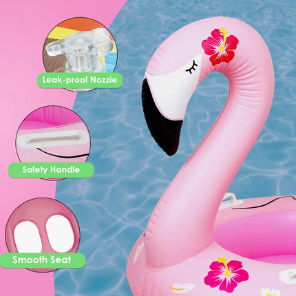 Salvavidas Inflable Flamingo 70 cm para Niños – Flotador Infantil para Playa, Alberca y Verano, Diseño Divertido y Seguro