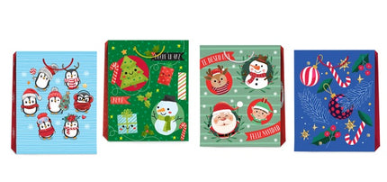 4 Bolsas de regalo Navidad 13x10 pulg Regalos y Navidad