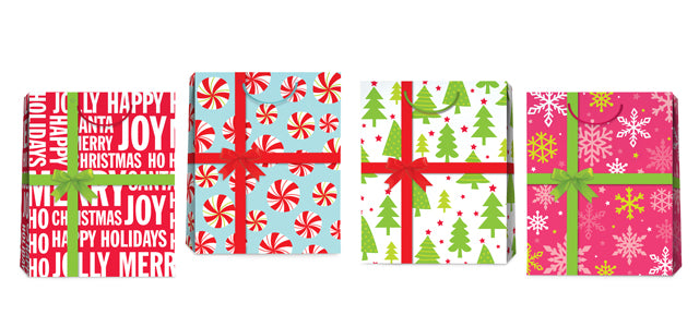 4 Bolsas de regalo Navidad 13x10 pulg Regalos y Navidad