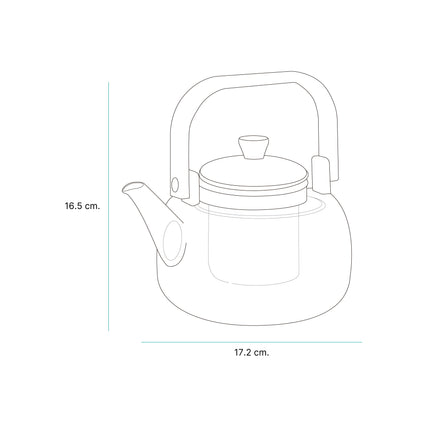 Tetera de Vidrio de Borosilicato con Infusor Removible y Tapa de Bambú, 900 ml para Té e Infusiones, Apta para Estufa de Gas y Eléctrica, Diseño Elegante y Resistente
