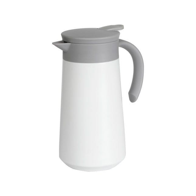 Jarra Térmica de Doble Pared de Acero Inoxidable, 800 ml con Asa y Tapa de Polipropileno, Conserva Bebidas Calientes o Frías por Más Tiempo, Ideal para Café, Té y Oficina