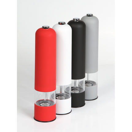 Molino Eléctrico Automático para Pimienta, Sal y Especias, Moledor de Cerámica y Acero Inoxidable con Cuerpo de Plástico ABS, Recargable para Cocina y Condimentos, Diseño Moderno y Práctico