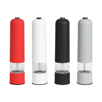 Molino Eléctrico Automático para Pimienta, Sal y Especias, Moledor de Cerámica y Acero Inoxidable con Cuerpo de Plástico ABS, Recargable para Cocina y Condimentos, Diseño Moderno y Práctico
