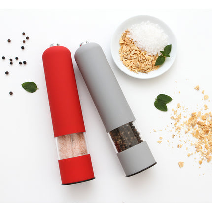Molino Eléctrico Automático para Pimienta, Sal y Especias, Moledor de Cerámica y Acero Inoxidable con Cuerpo de Plástico ABS, Recargable para Cocina y Condimentos, Diseño Moderno y Práctico