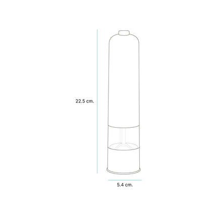 Molino Eléctrico Automático para Pimienta, Sal y Especias, Moledor de Cerámica y Acero Inoxidable con Cuerpo de Plástico ABS, Recargable para Cocina y Condimentos, Diseño Moderno y Práctico