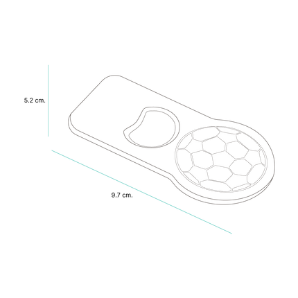 10  Destapadores Magnético de Fútbol de Acero Inoxidable y Plástico HIPS, Abridor de Botellas con Imán para Refrigerador, Ideal para Aficionados, Reuniones, Parrilladas y Regalos Deportivos