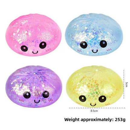 12 Squishy DUMPLING 8.5 cm Juguete Infantil con Luz, Pelotas Suaves Antiestrés para Niños, Colores Surtidos, Regalo Divertido (Copia)