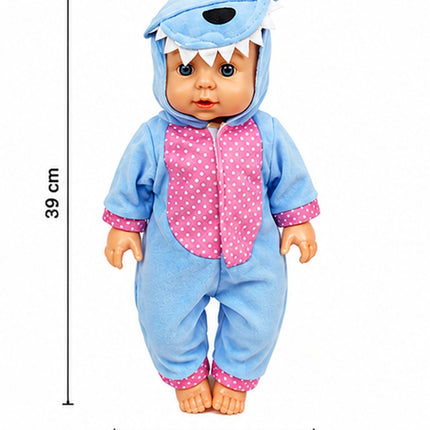 Muñeca Bebé con Sonido, Vestuario de Animalitos, 39 x 20 cm, Juguete para Niñas y Niños, Muñeca Interactiva
