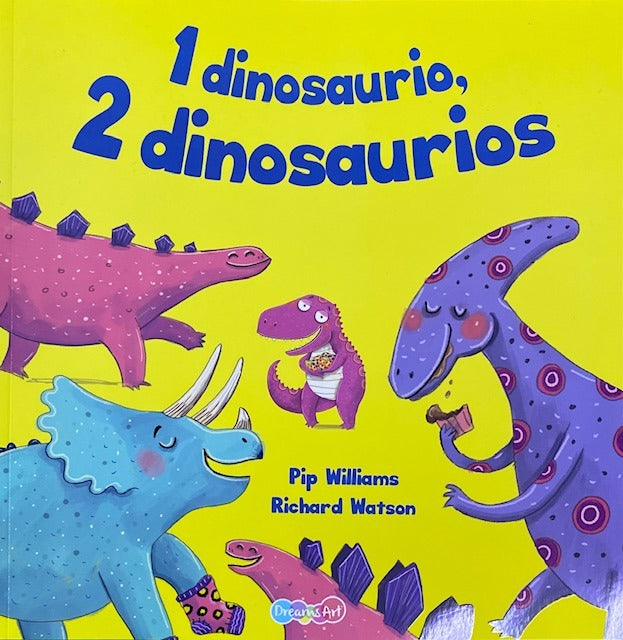 Cuento 1 Dinosaurio, 2 dinosaurio 24pag 25x25cm