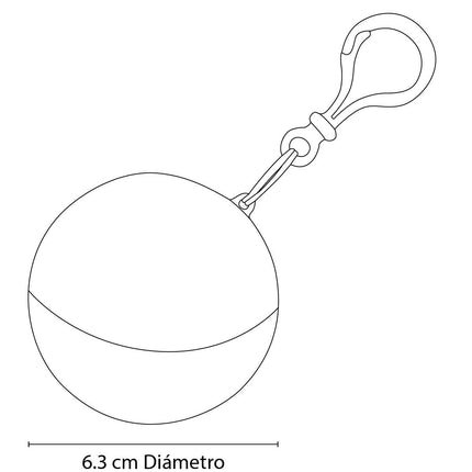 Estuche Redondo Con Gancho E Impermeable De Plástico Transparente Para Mundial, Viajes Y Lluvia