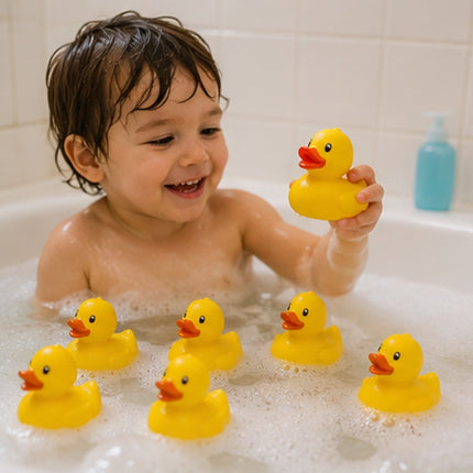 🐤 Juguete Pato Grande de Goma Amarillo, Diversión Acuática