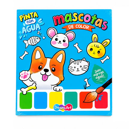 Libro pinta con Agua Mascotas de Color