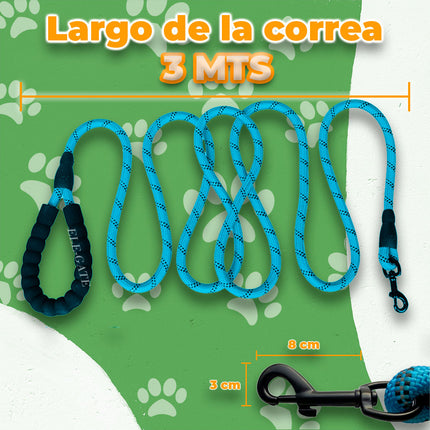 Correa para Perro Resistente de 3 Metros con Asa Acolchada Storyland MAS.04.8