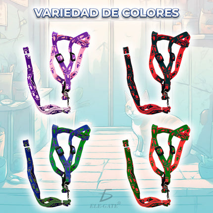 Juego de Arnés y Correa Halter para gato con Patrones  Storyland MAS.25.5