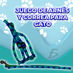 Juego de Arnés y Correa Halter para gato con Patrones  Storyland MAS.25.5