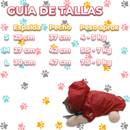 Chaqueta Impermeable Para Perro Con Cierre y Tiras Ajustables Storykand MAS.28