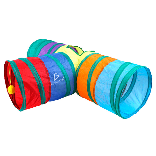 Túnel en Forma de T con Tres Salidas para Gato
