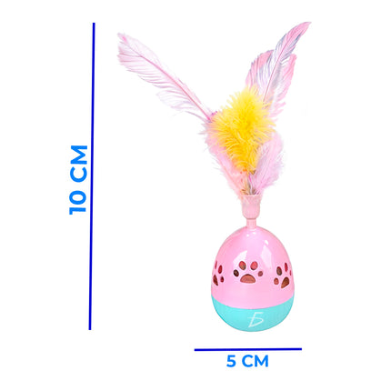 Juguete en Forma de Huevo con Plumas para Gato Storyland MAS.105.2
