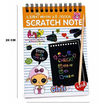 Libreta Scratch Art, Kit de Dibujo Scratch Para Niños, 10 pz Creatividad Artística, Cuaderno para rascar arcoiris GPM-0479