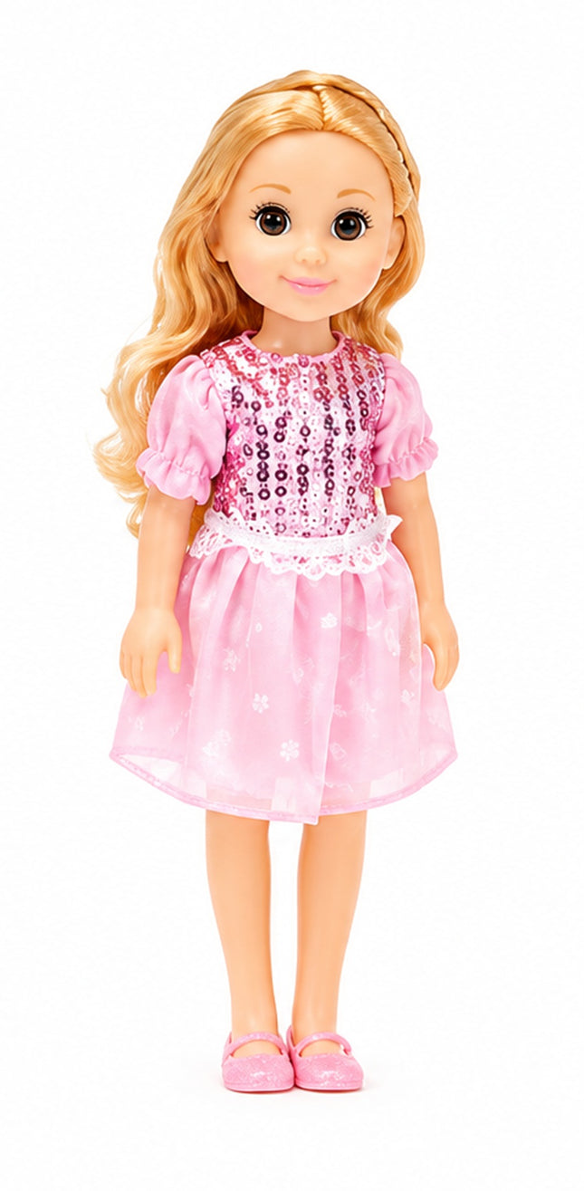 Muñeca Fashion para Niñas con Vestido Elegante, 40 x 14 cm,  Juguete Infantil