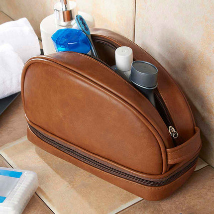 Neceser con asa. Compartimento principal e inferior con cierre 23 x 14.5 x 10 cm