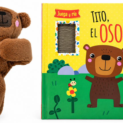 LIBRO CUENTO TITO EL OSO JUEGA Y RIE CON PELUCHE 20X20.5CM 10PAG