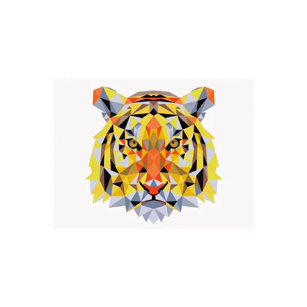 PINTA POR NUMERO Tigre Geométrico 30x40CM