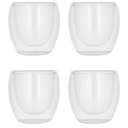 Vaso doble pared de vidrio 4 piezas Storyland HO 079