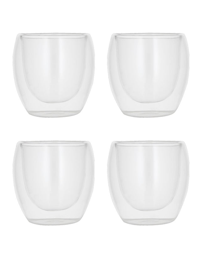 Vaso doble pared de vidrio 4 piezas Storyland HO 079