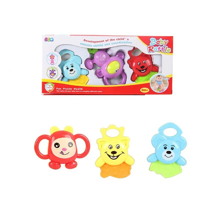 Set de Sonajas  3 Piezas – Juguetes Sensoriales Infantiles, Estimulación Temprana, Colores Atractivos