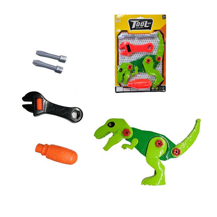 Dinosaurio Armable con Herramientas y Accesorios | Juguete Educativo para Niños | Figura Desarmable de Construcción 28.5 x 21.5 cm