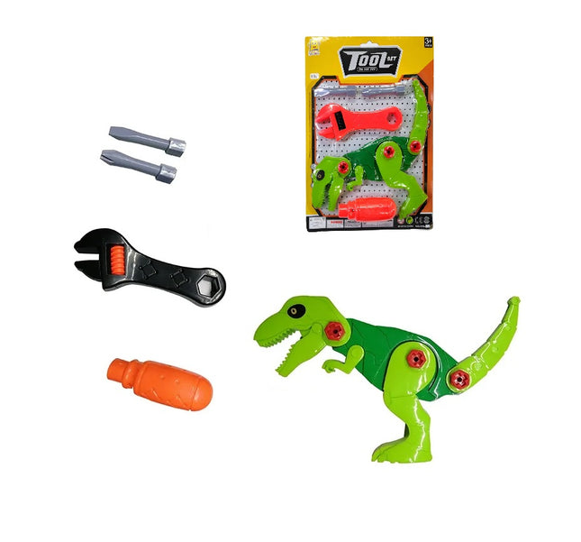 Dinosaurio Armable con Herramientas y Accesorios | Juguete Educativo para Niños | Figura Desarmable de Construcción 28.5 x 21.5 cm