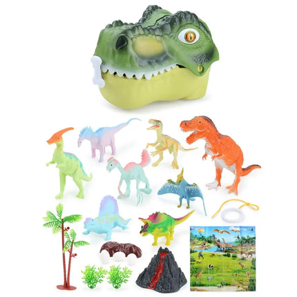 Maletin Cabeza de dinosaurio con accesorios