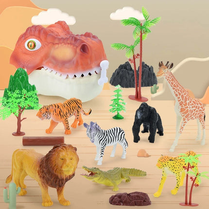 Maletin Cabeza de dinosaurio con accesorios