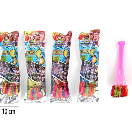 4 Bolsas de Globos Multicolor Llenado Rápido de Agua 32 x10 cm – Accesorio para Llenar Múltiples Globos, Ideal para Juegos de Verano