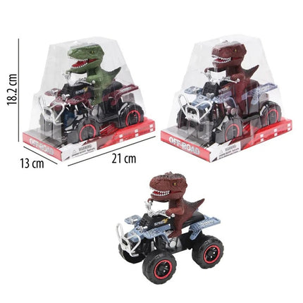 Cuatrimoto Dinosaurio de Juguete con Figura T-Rex | Vehículo Off Road para Niños  21 x 13 x 18.2 cm