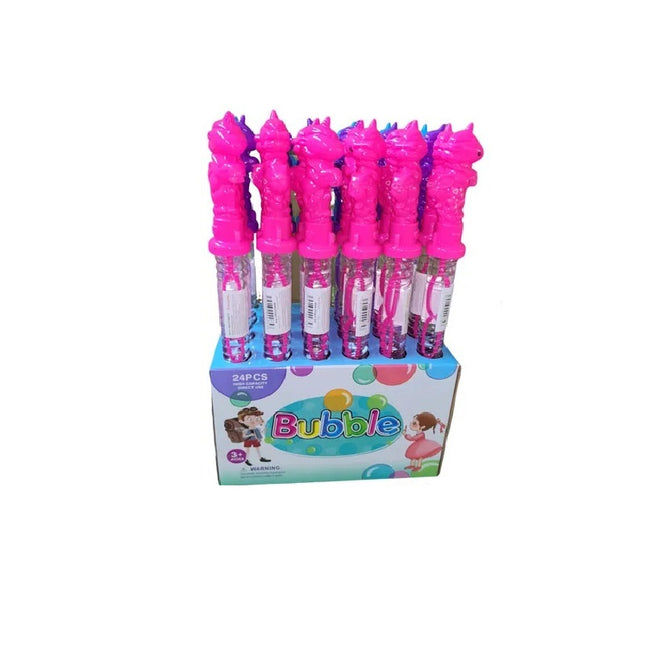Burbujas Unicornio 37cm caja con 24 Piezas – pompas de jabón Infantil para Fiestas, Piñatas y Diversión al Aire Libre