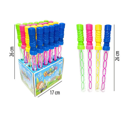 Burbujas 26 cm Caja con 24 Piezas – pompas de jabón Infantil Multicolor para Fiestas, Piñatas, Eventos y Juegos al Aire Libre