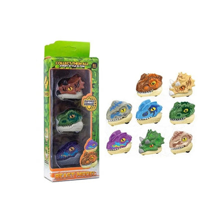 Set de 3 Dinosaurios de Juguete con Fricción | Modelos Surtidos | Vehículos Dinosaurio para Niños 3+ Años