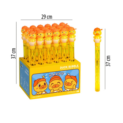 Burbujas Patito 37 cm Caja con 18 piezas– pompas de jabón Infantil  para Fiestas, Piñatas, Eventos y Juegos al Aire Libre
