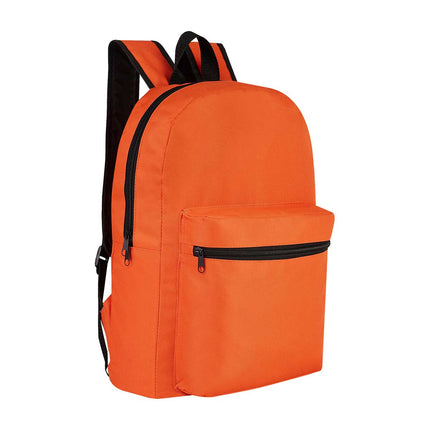 Mochila de Poliéster con Compartimento para Laptop de 15", Bolsa Frontal con Cierre, Tirantes Ajustables y Asa Superior, Ideal para Escuela, Oficina y Viajes  Descripción: