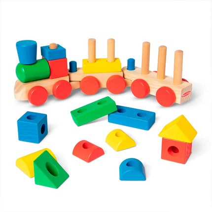 Tren Apilable con Bloques de Construcción