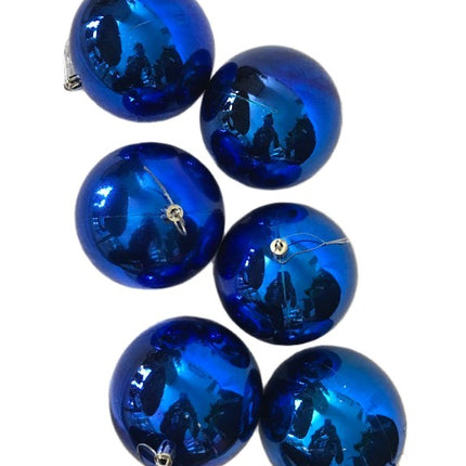 6 Esferas Navideñas Decorativas 10 cm – Acabado Brilloso, Ideal para Árbol y Decoración