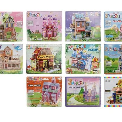 Set de 6 Rompecabezas 3D Modelos Surtidos 21x28 cm | Bolos de Fiesta para Niños, Juegos Didácticos, Puzzle Armable Educativo y Diversión