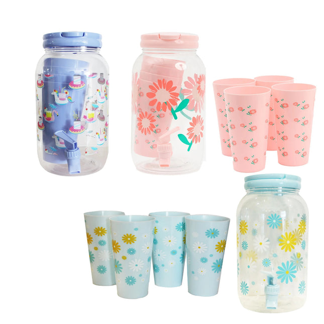 Jarra 3.8 LT con 4 vasos Colores Variables SWA3156 - STORYLAND